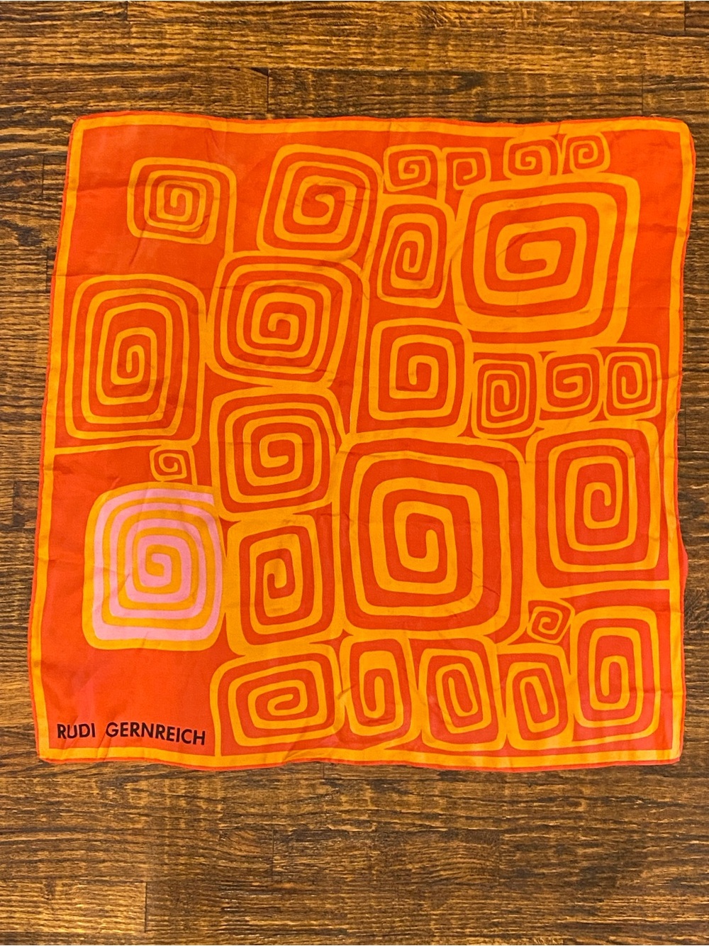Rudi Gernreich Vintage 60s Mod Large Square Scarf